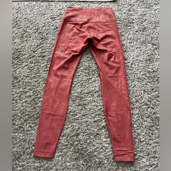 Lululemon Wunder Under High Rise Legging 28" Pink Shiny Pattern Women's Size 6 - Picture 11 of 12